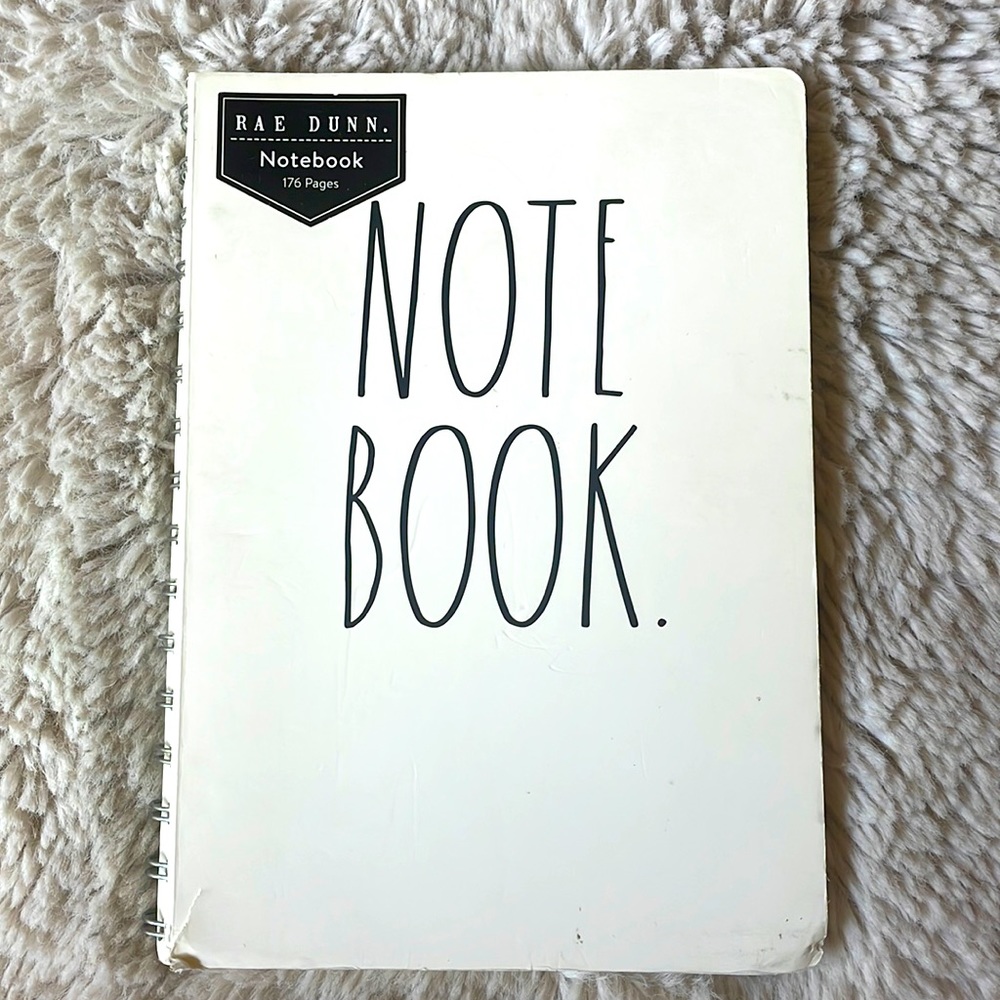 Rae Dunn notebook